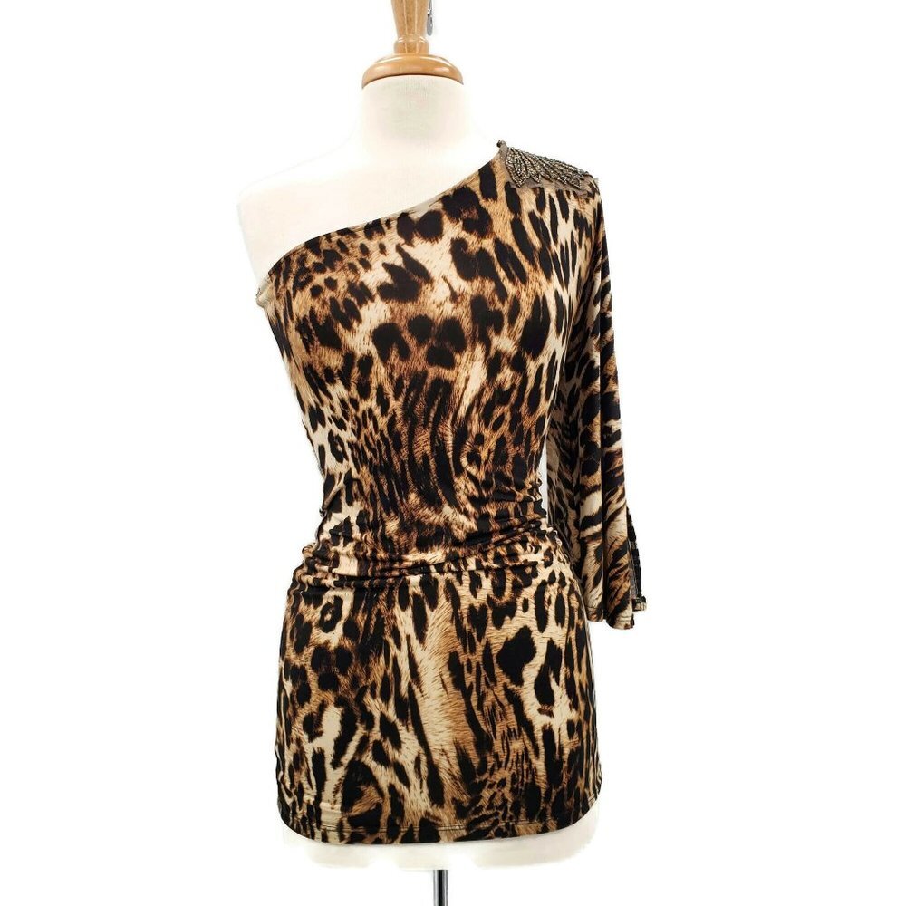Forever 21 Off The Shoulder Cheetah Top‎ Juniors